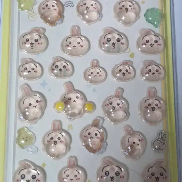[BUNJANG] Mongjakgyu Usagi 3D Bouncing Sticker Set / 먼작귀 우사기 3d 봉봉 스티커