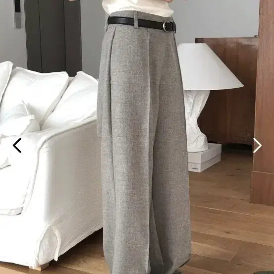 [BUNJANG] LeButter Pin Wool Slacks Wide Pants / 새제품 르버터 핀 울 슬랙스 바지 와이드 팬츠