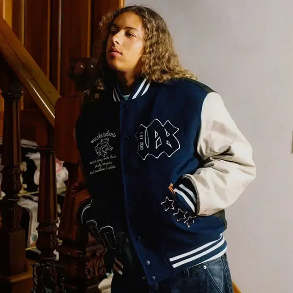 [BUNJANG] WeCanDoIt Frog Stadium Varsity Jacket L / 위캔더스 프로그 스타디움 바시티 자켓 L