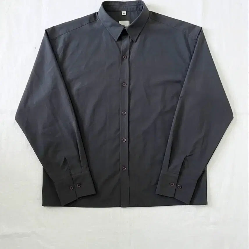 [BUNJANG] Oversized Cropped Shirt Dark Gray / 오버핏 크롭 셔츠 다크그레이