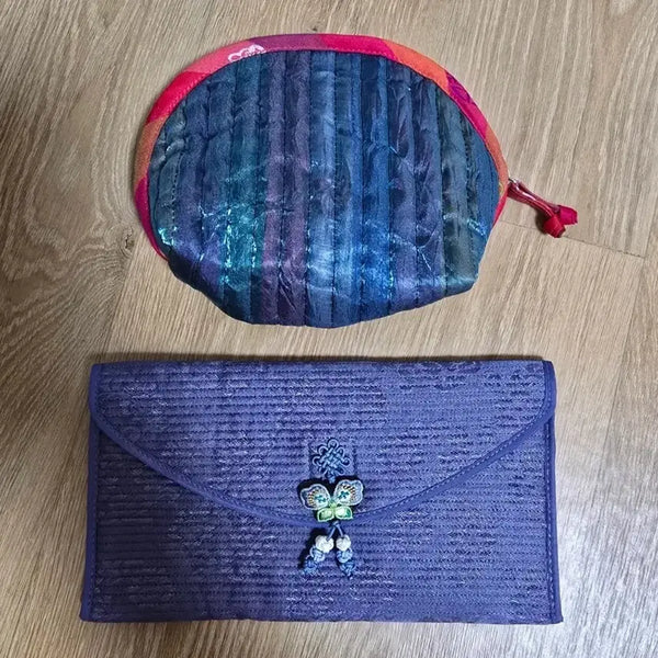 [BUNJANG] Embroidered Pouch Set / 자수 파우치세트