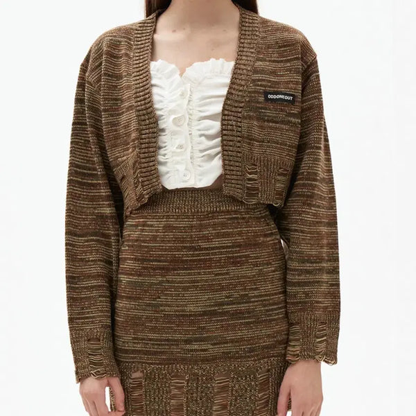 [BUNJANG] ODD ONE OUT Brown Knit Skirt / 오드원아웃 브라운 니트 스커트 치마