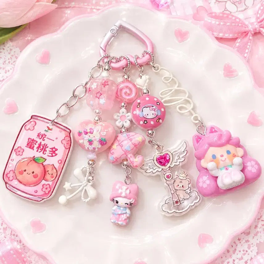 [BUNJANG] Genuine Figure Handmade Beaded Keychain / 정품 피규어 핸드메이드 비즈 키링