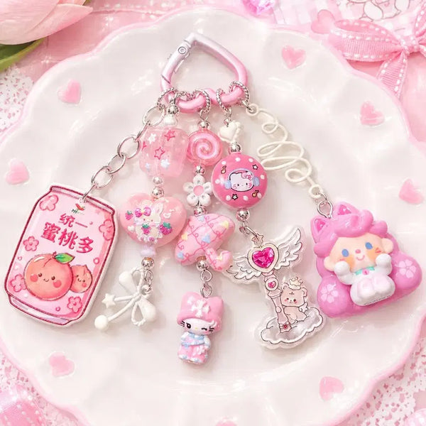 [BUNJANG] Genuine Figure Handmade Beaded Keychain / 정품 피규어 핸드메이드 비즈 키링