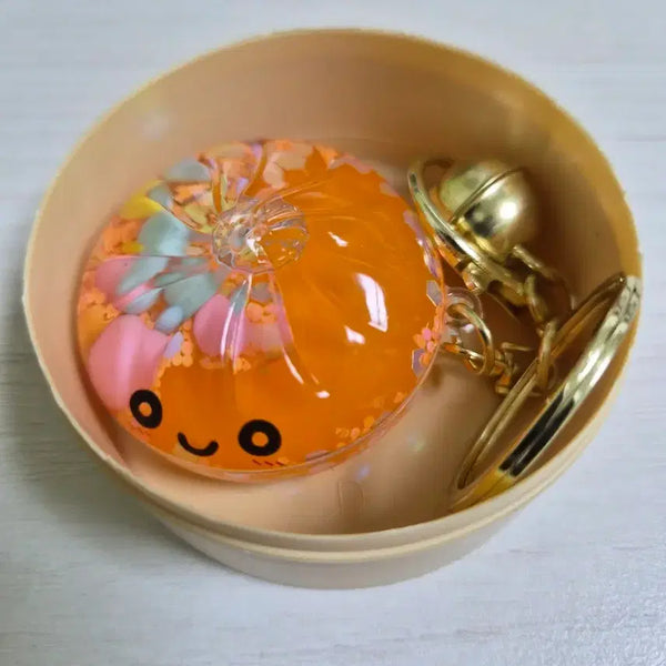 [BUNJANG] Orange Dumpling Squishy Charm / 오렌지 외국 만두 말랑이 키링 버전 액체
