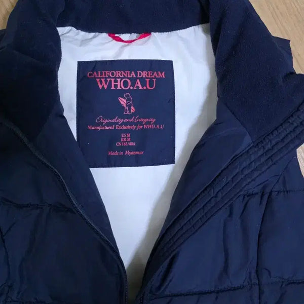 [BUNJANG] Who.A.U Padded Vest Navy / 후아유 패딩조끼