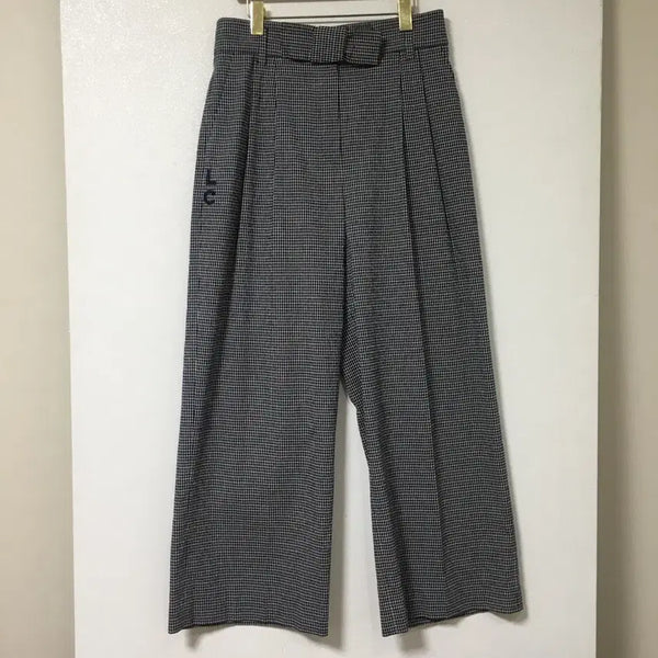 [BUNJANG] Lucky Chouette Ribbon Wide Pants / 럭키슈에뜨 리본 와이드 팬츠 38