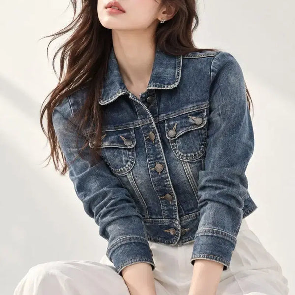 [BUNJANG] It Misha Women's Denim Jacket Size 55 / 잇미샤 청자켓 여자 55