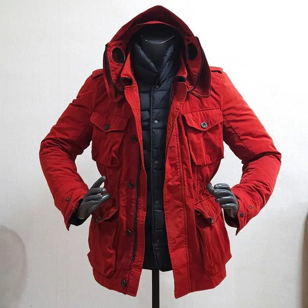 [BUNJANG] CP Company Lens Goggle Down Jacket / CP 씨피컴퍼니 렌즈 고글 패딩