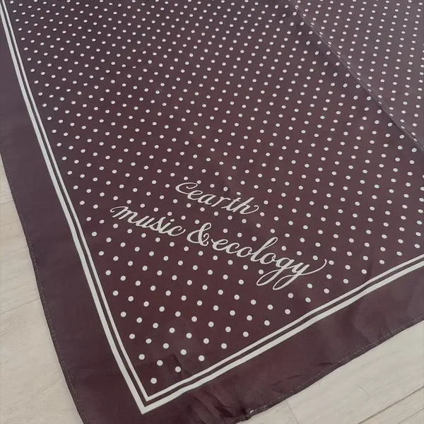 [BUNJANG] earth Retro Brown Dot Scarf / 브라운 도트 스카프