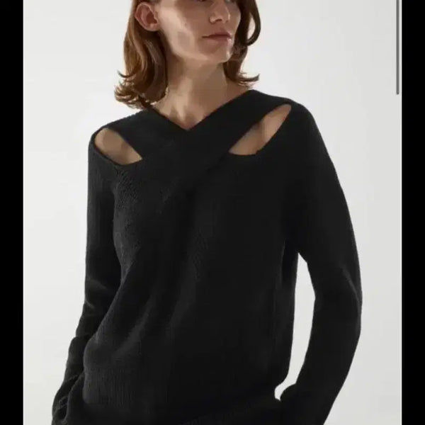 [BUNJANG] COS Drape Panel Sweater Twist Knit M / Cos 코스 드레이프트 패널스웨터 꼬임니트 M