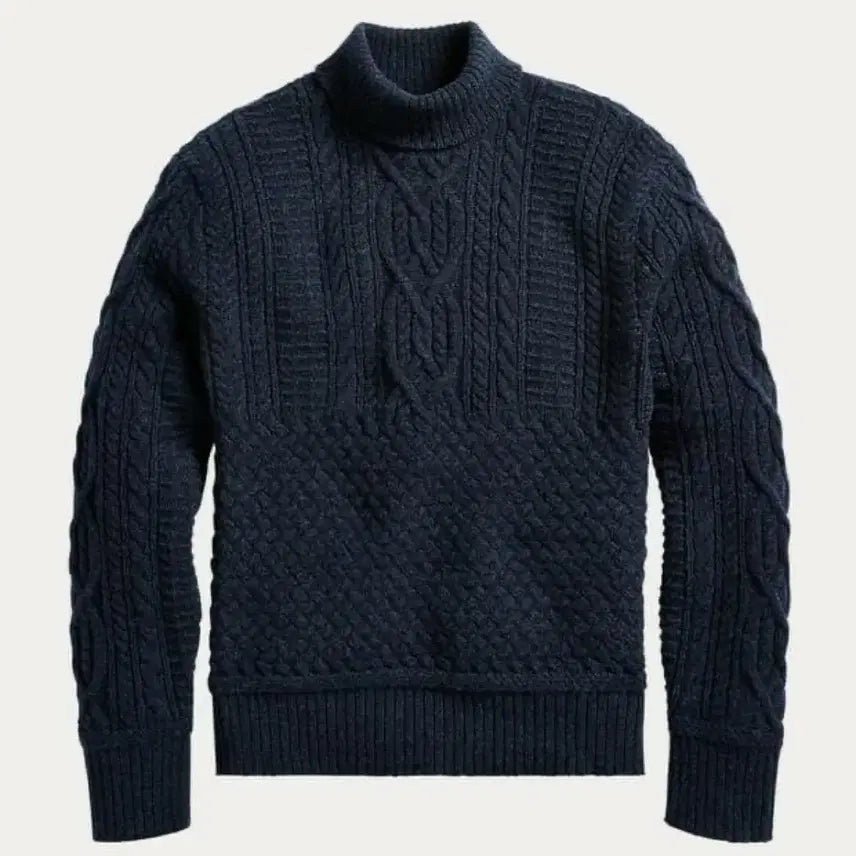 [BUNJANG] RRL Indigo Wool Cashmere Turtleneck Sweater - Medium / RRL 인디고 울캐시미어 터틀넥 스웨터 M