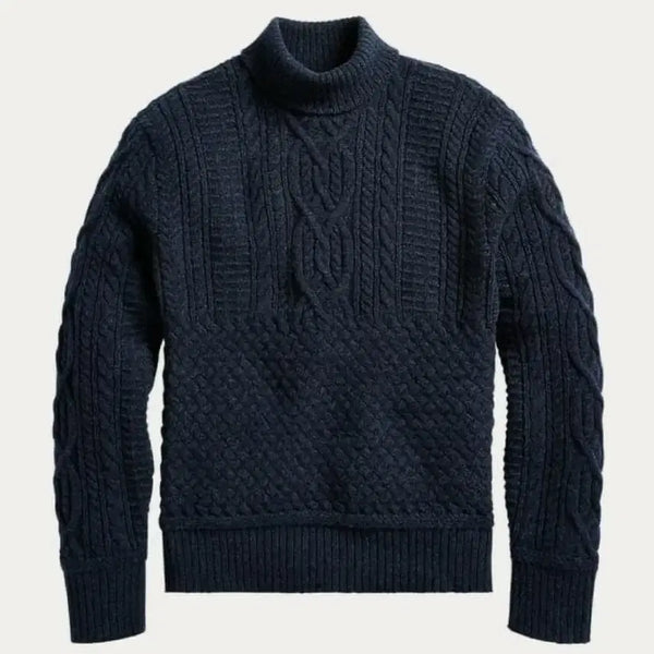 [BUNJANG] RRL Indigo Wool Cashmere Turtleneck Sweater - Medium / RRL 인디고 울캐시미어 터틀넥 스웨터 M