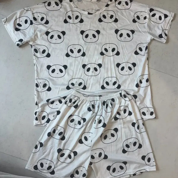 [BUNJANG] Panda Pajama Set / 판다 잠옷 세트 파자마 반팔 반바지 판매