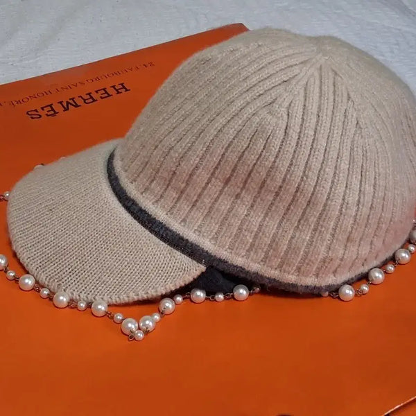 [BUNJANG] Knit Golf Cap Beige / 니트 골프캡 베이지