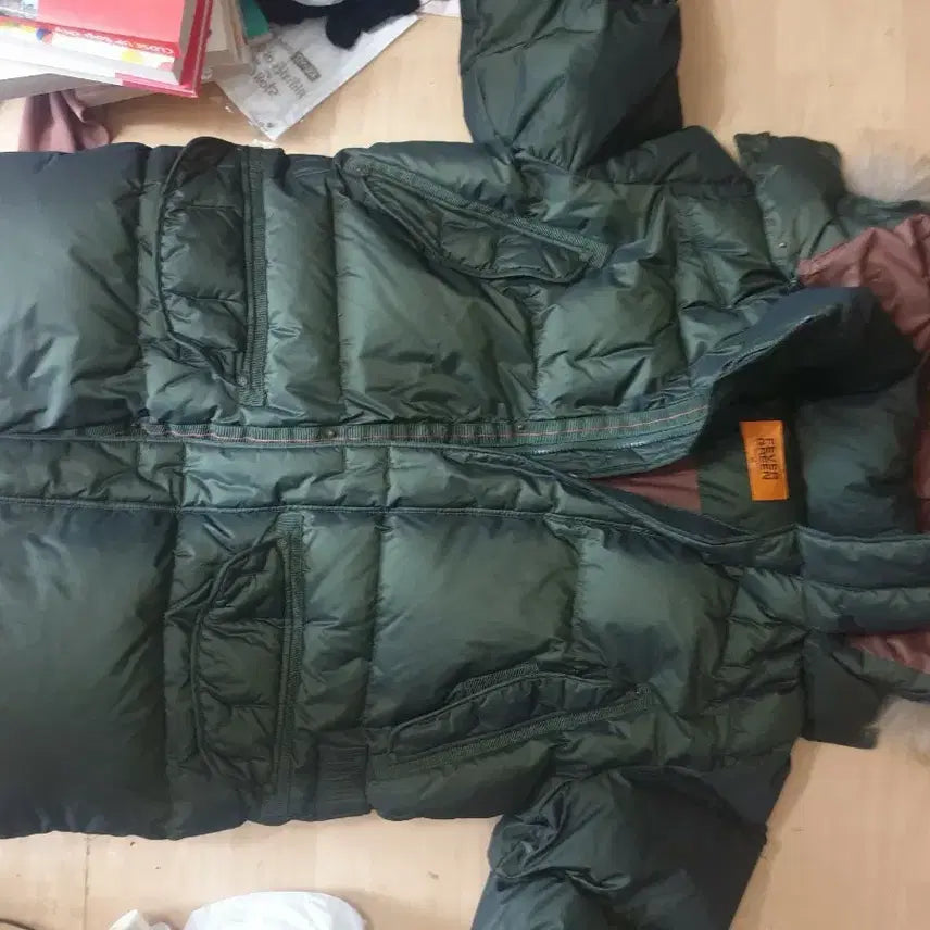 [BUNJANG] Duck Down Jacket 95 - Olive Green / 초특가 덕다운자켓95 국방색 엉덩이 길이
