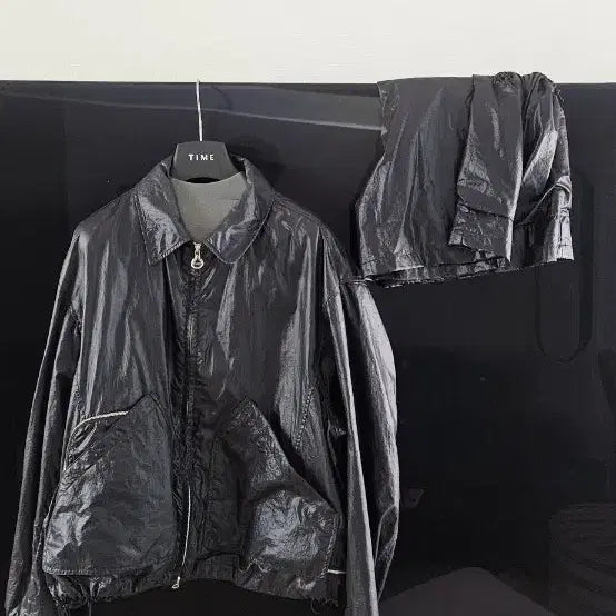 [BUNJANG] Solid Homme Nylon Zip-Up Setup (Jacket + Pants) 25SS / 솔리드옴므 지퍼라이트 셋업(나일론재킷+팬츠)25SS