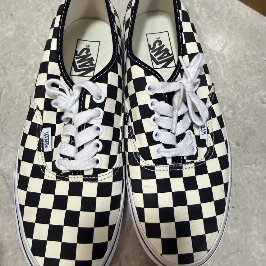 [BUNJANG] Vans Authentic Checkerboard Sneakers / 반스 어센틱 체커보드 운동화 스니커즈