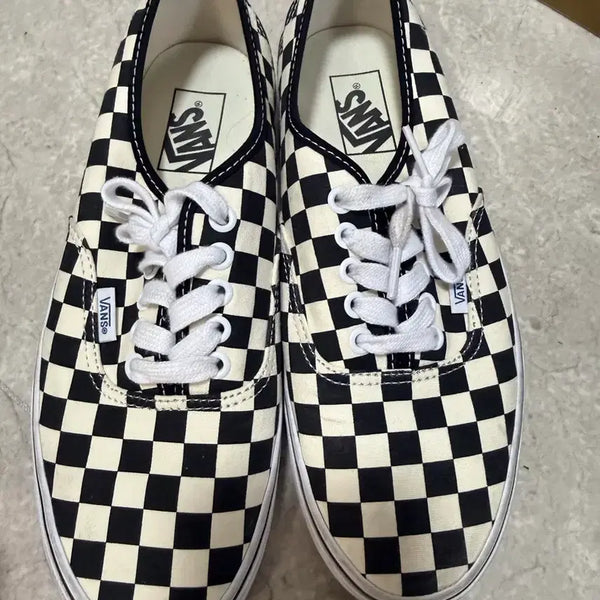 [BUNJANG] Vans Authentic Checkerboard Sneakers / 반스 어센틱 체커보드 운동화 스니커즈