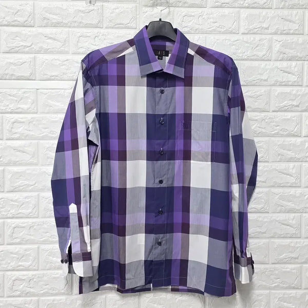 [BUNJANG] DAKS Check Pattern Shirt / 100 닥스 DAKS 체크 남방 셔츠 F225