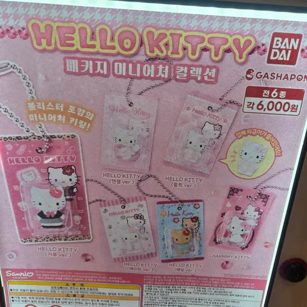 [BUNJANG] Hello Kitty Package Miniature Collection Keychain / 헬로키티 패키지 미니어처 컬렉션 키링(태닝5,아기4.5,퀄트4.5)