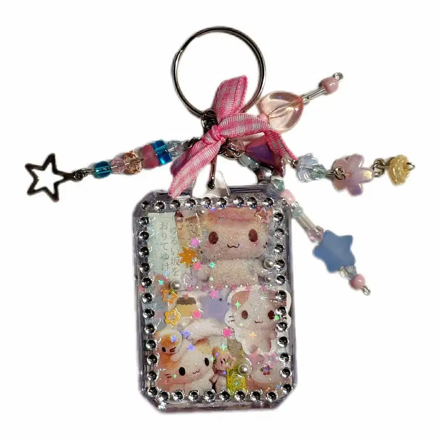 [BUNJANG] Marshmallow Rhinestone Keychain / 마슈마로 라인스톤 키링
