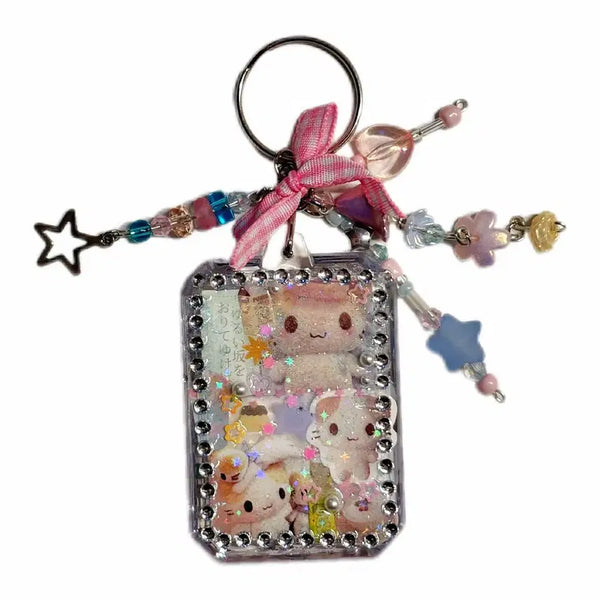 [BUNJANG] Marshmallow Rhinestone Keychain / 마슈마로 라인스톤 키링