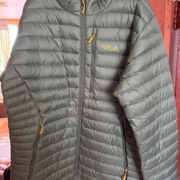 [BUNJANG] Rab Microlight Quilted Down Jacket - Light Khaki (QDB16 LKH) / 랩 라이트카키 마이크로라이트 경량 다운 자켓 QDB16 LKH