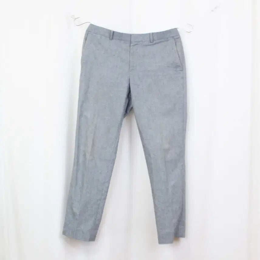 [BUNJANG] TRUGEN Linen Slacks Pants (Size 82) - Light Gray / [정품] 트루젠 연그레이 린넨 슬랙스 팬츠 (82) 상상샵