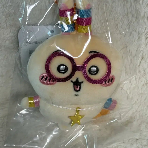 [BUNJANG] Chiikawa Usagi Mascot Keychain with Shining Ring / 치이카와 빛나는 링을 착용한 우사기 마스코트 키링 (먼작귀 돼토 우사기 인어섬 햄냥토)