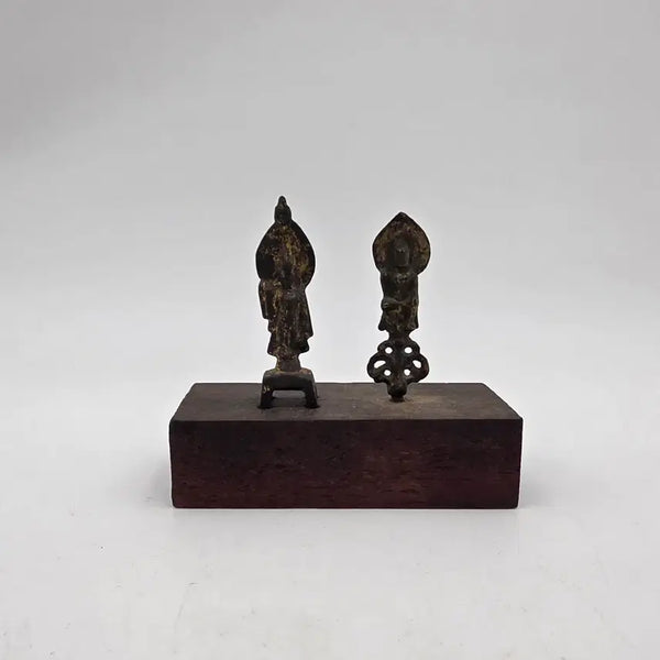 [BUNJANG] Set of 2 Small Bronze Buddha Statues / 금동소불2점