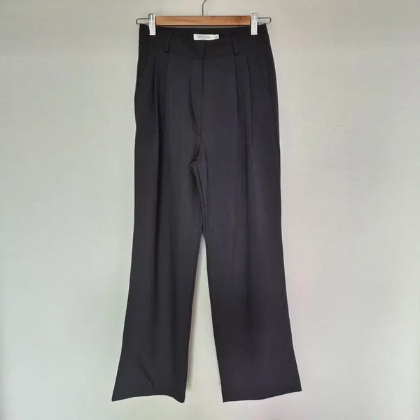 [BUNJANG] Deep Gray Pintuck Slacks Pants - Size S / 딥그레이 핀턱 슬랙스 팬츠 S