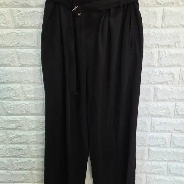 [BUNJANG] System TUCK Wide Belted Slacks / SYSTEM 턱 와이드 벨티드 슬랙스