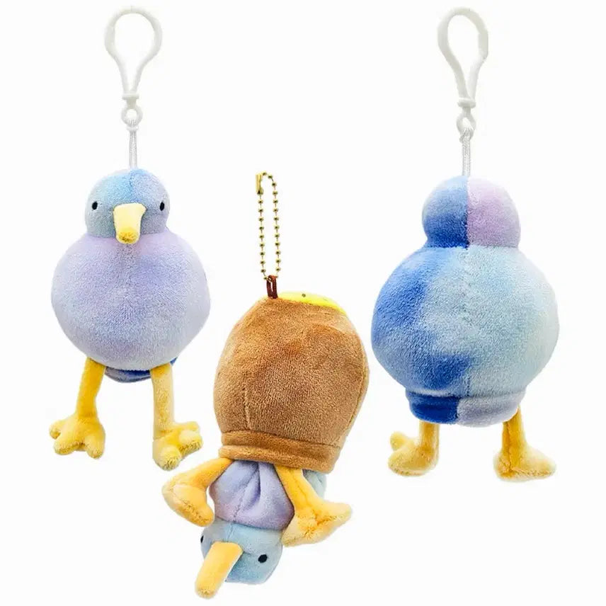 [BUNJANG] Haegadak Kiwi Bird Reversible Keyring Doll Multi Blue / 해가닥 키위새 반전 키링 인형 멀티 블루