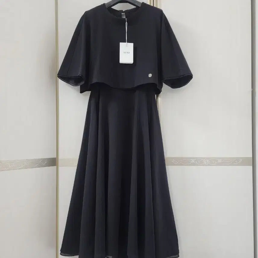 [BUNJANG] SJSJ Layered Flare Dress / 한섬 SJSJ 레이어드 플레어 드레스 원피스. 새상품