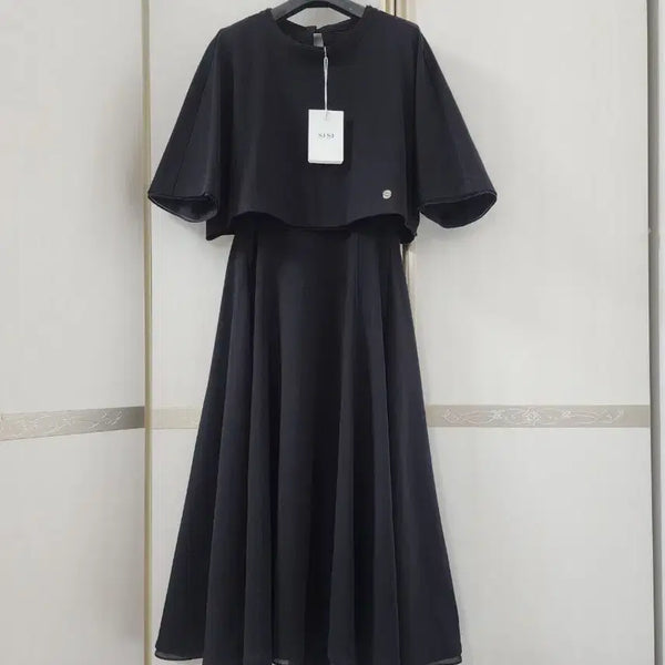[BUNJANG] SJSJ Layered Flare Dress / 한섬 SJSJ 레이어드 플레어 드레스 원피스. 새상품