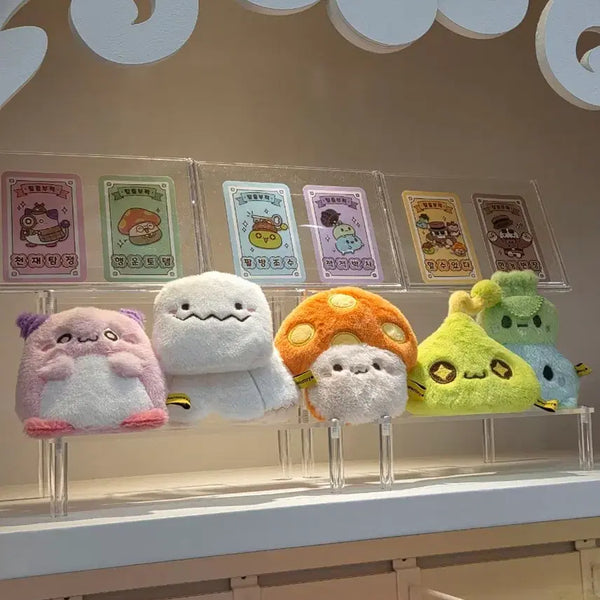 [BUNJANG] MapleStory Plush Pouch Keyring + Case (Pink Bean/Yeti) / 메이플스토리 봉제 파우치 키링 + 케이스 (핑크빈/예티)