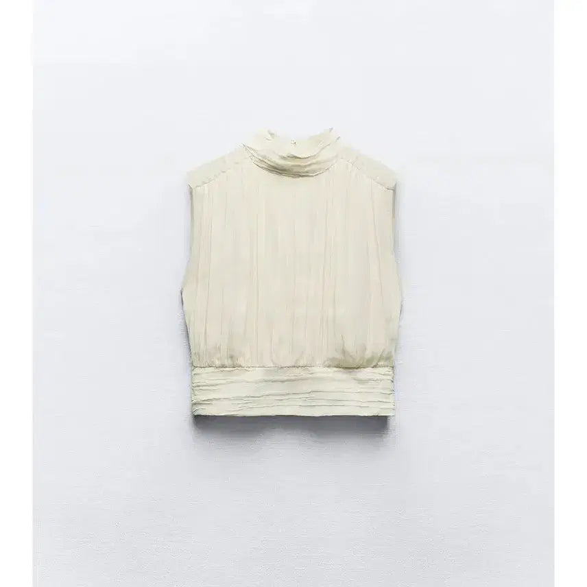 [BUNJANG] Zara Wrinkle Effect Crop Top / (새상품) 자라 링클 이펙트 크롭 탑