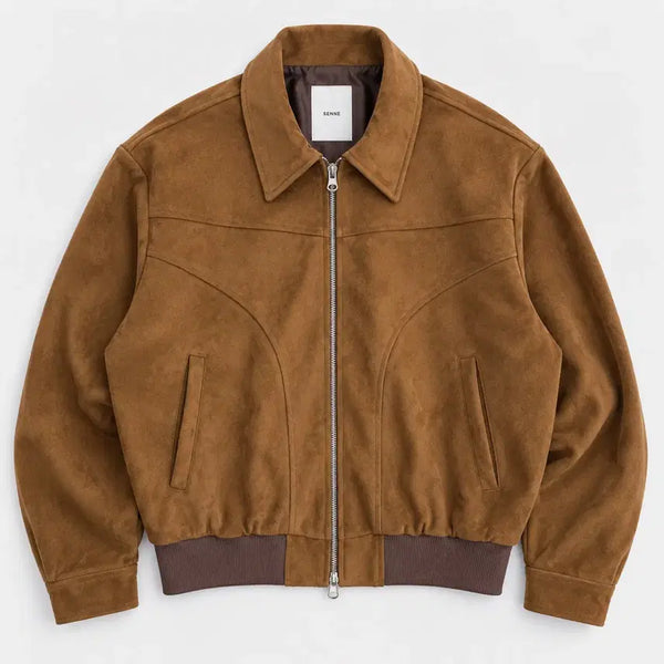 [BUNJANG] Senne Suede Camel Jacket / 센느 SENNE 스웨이드 카멜 자켓