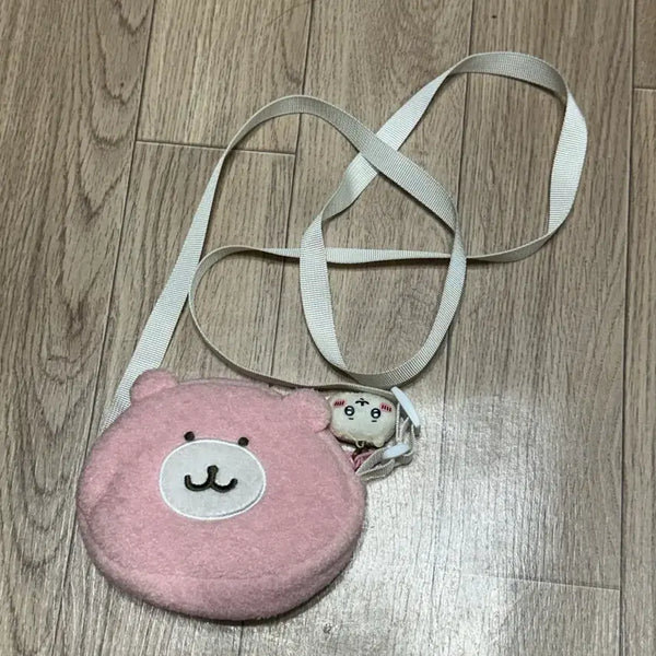 [BUNJANG] Chiikawa Pink Bear Pouch Bag / 치이카와 분홍색 곰돌이 포셰트 가방