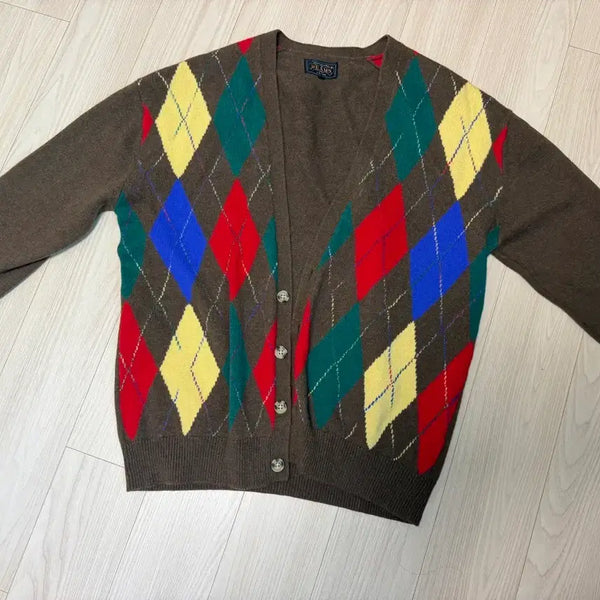 [BUNJANG] Beams Plus Argyle Pattern Cardigan / 빔즈플러스 아가일 패턴 가디건