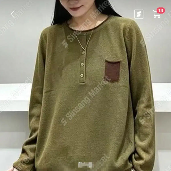 [BUNJANG] Autumn Button Knit Sweater / 가을 고급스러운 디자인이쁜 핏이이쁜 단추  니트