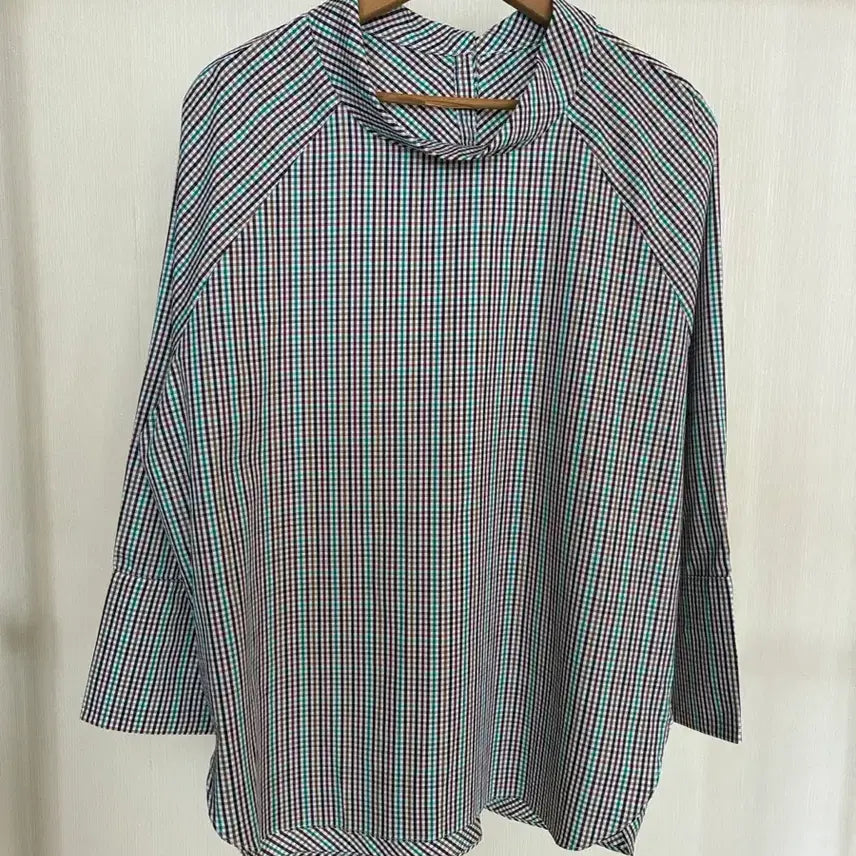 [BUNJANG] Check Pattern Blouse Women's Size 66 / 체크 블라우스(66)