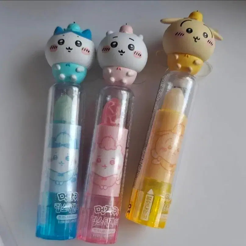 [BUNJANG] Chikawa Lipstick Candy 3 Types Set / 아트박스 먼작귀 치이카와 립스틱 캔디 3종 세트