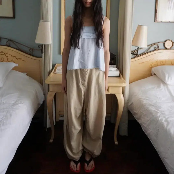 [BUNJANG] Soddingkybread Gemma Beige Nylon Pants / 쏘딩키브레드 Gemma Beige Nylon Pants