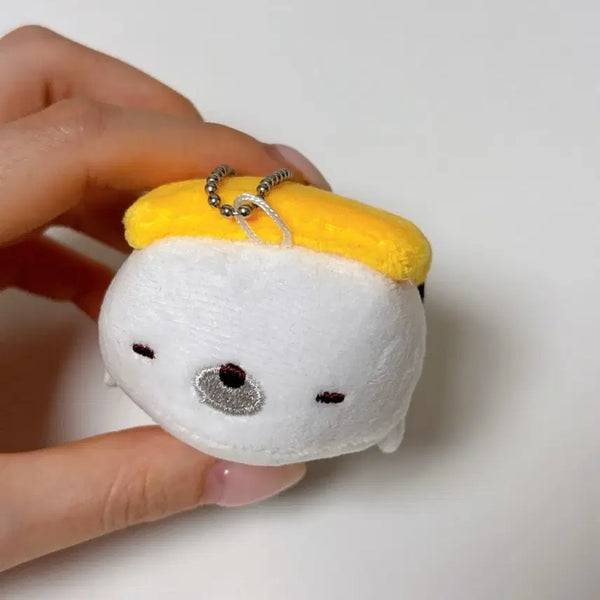 [BUNJANG] Egg Sushi Seal Plush Keychain Gacha / 계란초밥 스시 물개 인형 키링 가챠