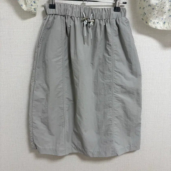 [BUNJANG] Nylon Midi Skirt / 나일론 미디스커트