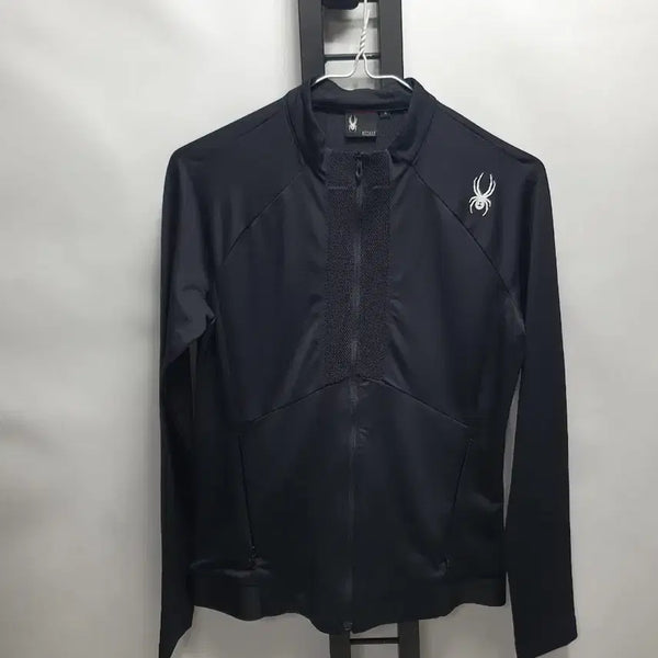 [BUNJANG] Spider Zip-Up Jersey Stretch Track Top Black / 스파이더 집업 져지 스트레치 트랙탑 블랙 90