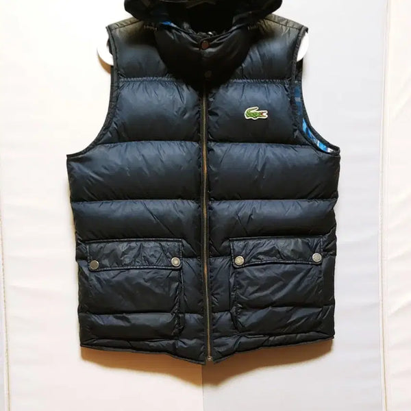 [BUNJANG] Lacoste Reversible Down Vest Dark Navy XL / [XL] 라코스테 리버시블 패딩조끼 다크네이비436
