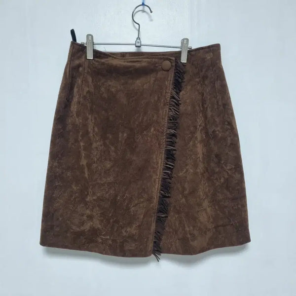[BUNJANG] Suede Fringe Wrap Skirt / 스웨이드 프린지 랩스커트
